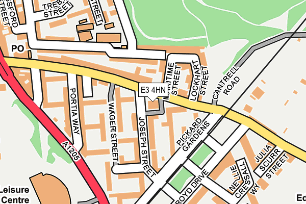 E3 4HN map - OS OpenMap – Local (Ordnance Survey)