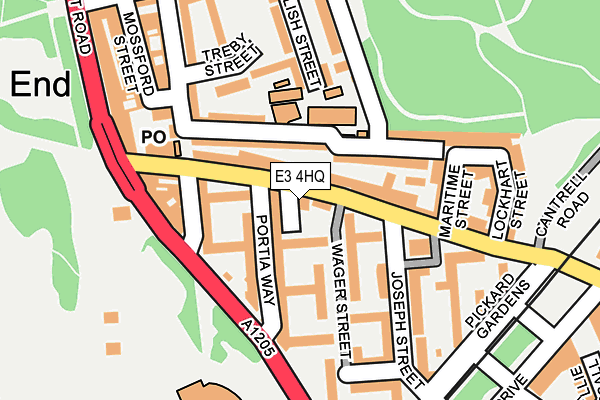 E3 4HQ map - OS OpenMap – Local (Ordnance Survey)