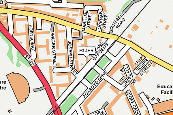 E3 4HR map - OS OpenMap – Local (Ordnance Survey)