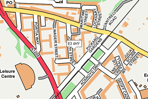 E3 4HY map - OS OpenMap – Local (Ordnance Survey)