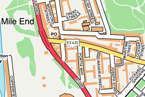 E3 4JG map - OS OpenMap – Local (Ordnance Survey)