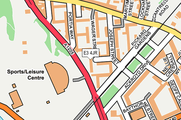 E3 4JR map - OS OpenMap – Local (Ordnance Survey)