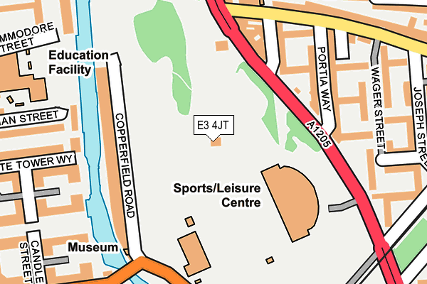 E3 4JT map - OS OpenMap – Local (Ordnance Survey)