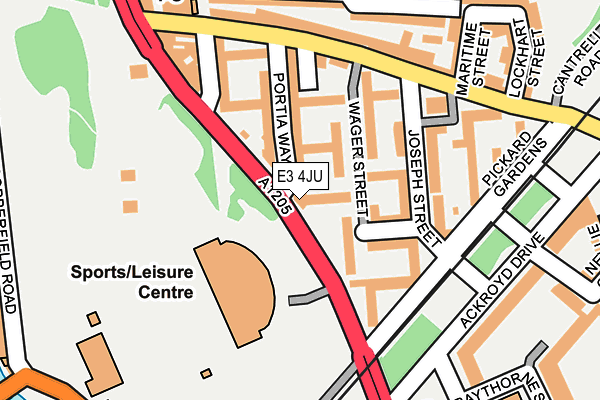 E3 4JU map - OS OpenMap – Local (Ordnance Survey)