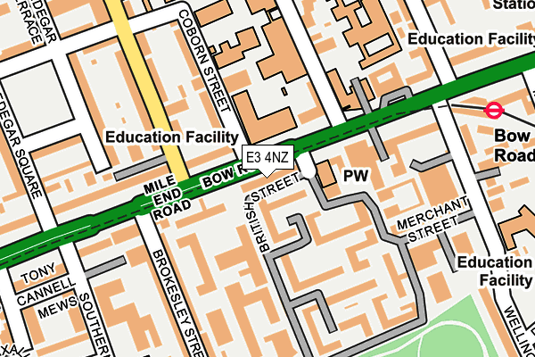 E3 4NZ map - OS OpenMap – Local (Ordnance Survey)