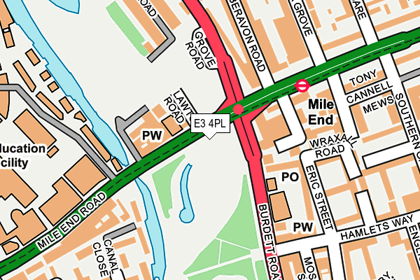 E3 4PL map - OS OpenMap – Local (Ordnance Survey)