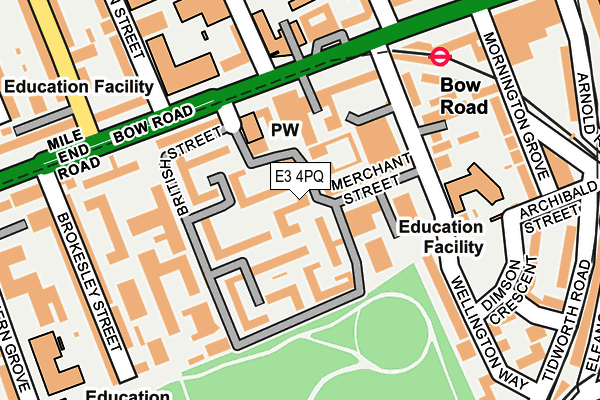 E3 4PQ map - OS OpenMap – Local (Ordnance Survey)