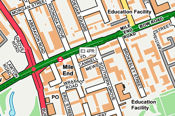 E3 4PR map - OS OpenMap – Local (Ordnance Survey)