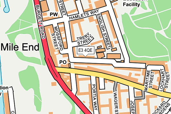E3 4QE map - OS OpenMap – Local (Ordnance Survey)