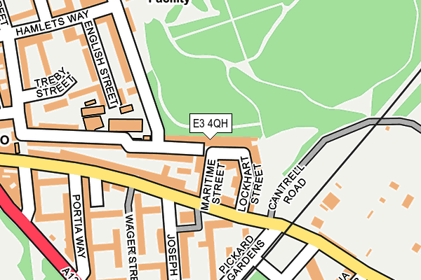 E3 4QH map - OS OpenMap – Local (Ordnance Survey)