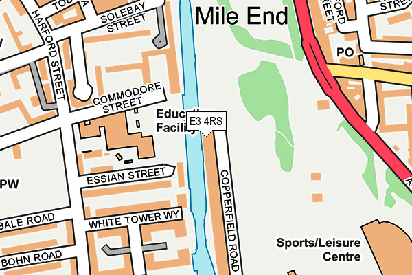 E3 4RS map - OS OpenMap – Local (Ordnance Survey)