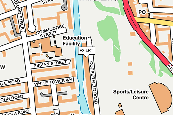 E3 4RT map - OS OpenMap – Local (Ordnance Survey)