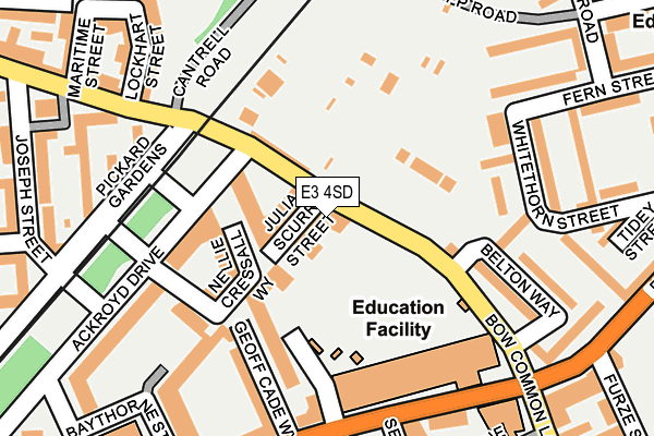 E3 4SD map - OS OpenMap – Local (Ordnance Survey)