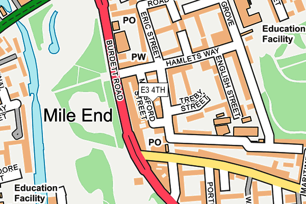 E3 4TH map - OS OpenMap – Local (Ordnance Survey)