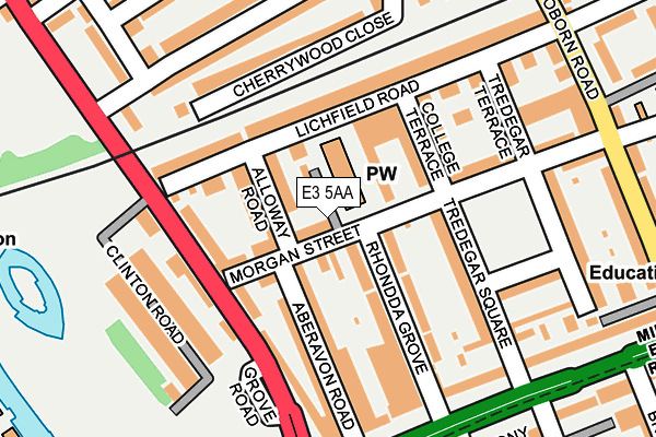 E3 5AA map - OS OpenMap – Local (Ordnance Survey)