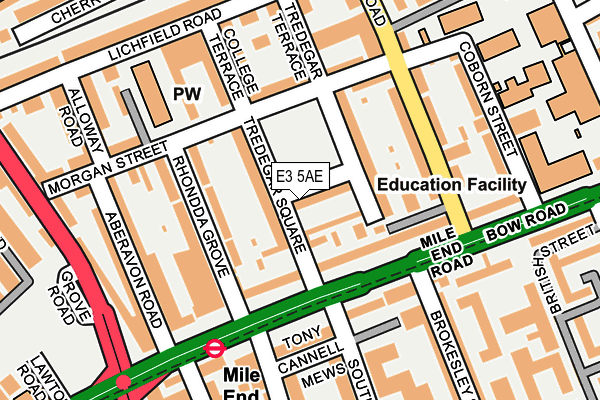 E3 5AE map - OS OpenMap – Local (Ordnance Survey)