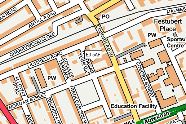 E3 5AF map - OS OpenMap – Local (Ordnance Survey)