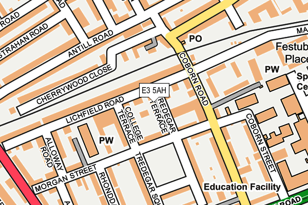 E3 5AH map - OS OpenMap – Local (Ordnance Survey)