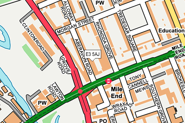 E3 5AJ map - OS OpenMap – Local (Ordnance Survey)