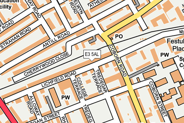 E3 5AL map - OS OpenMap – Local (Ordnance Survey)