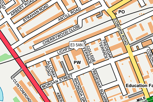 E3 5AN map - OS OpenMap – Local (Ordnance Survey)