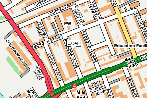 E3 5AP map - OS OpenMap – Local (Ordnance Survey)