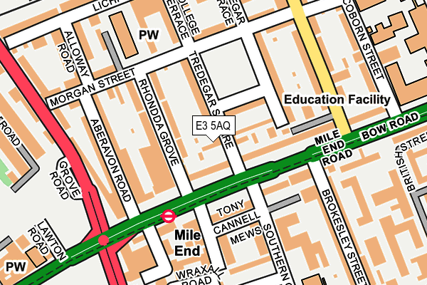 E3 5AQ map - OS OpenMap – Local (Ordnance Survey)