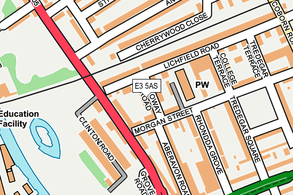 E3 5AS map - OS OpenMap – Local (Ordnance Survey)