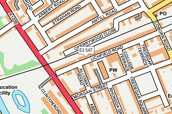 E3 5AT map - OS OpenMap – Local (Ordnance Survey)