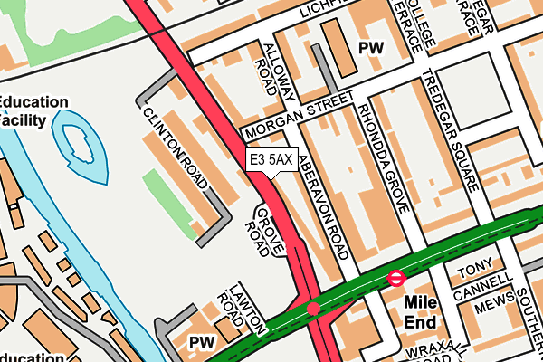 E3 5AX map - OS OpenMap – Local (Ordnance Survey)