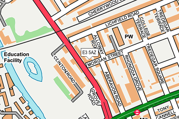 E3 5AZ map - OS OpenMap – Local (Ordnance Survey)