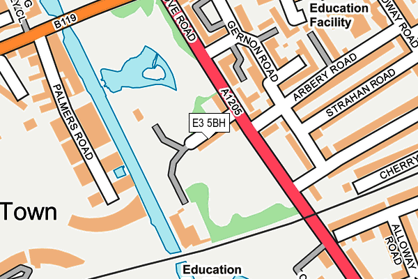 E3 5BH map - OS OpenMap – Local (Ordnance Survey)