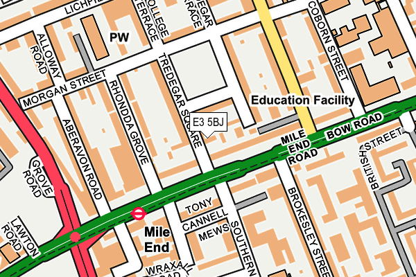 E3 5BJ map - OS OpenMap – Local (Ordnance Survey)