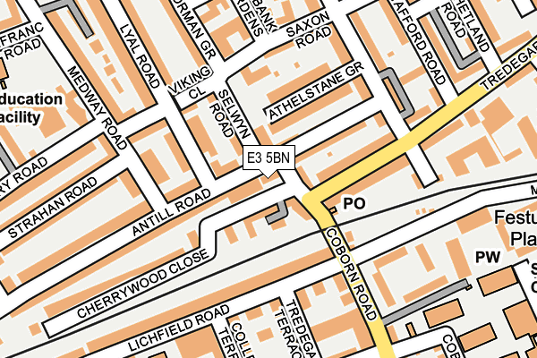 E3 5BN map - OS OpenMap – Local (Ordnance Survey)