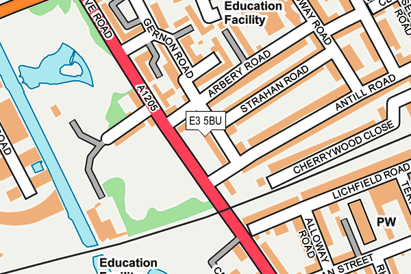 E3 5BU map - OS OpenMap – Local (Ordnance Survey)