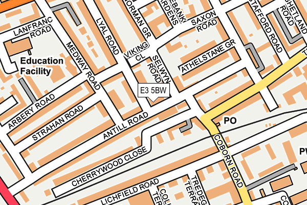 E3 5BW map - OS OpenMap – Local (Ordnance Survey)