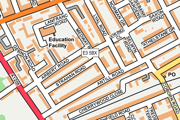 E3 5BX map - OS OpenMap – Local (Ordnance Survey)