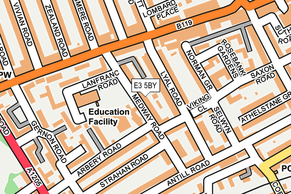 E3 5BY map - OS OpenMap – Local (Ordnance Survey)