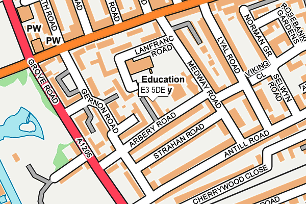 E3 5DE map - OS OpenMap – Local (Ordnance Survey)