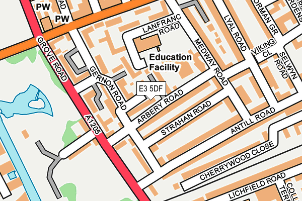E3 5DF map - OS OpenMap – Local (Ordnance Survey)