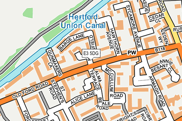 E3 5DG map - OS OpenMap – Local (Ordnance Survey)