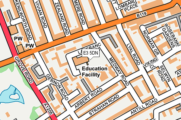 E3 5DN map - OS OpenMap – Local (Ordnance Survey)