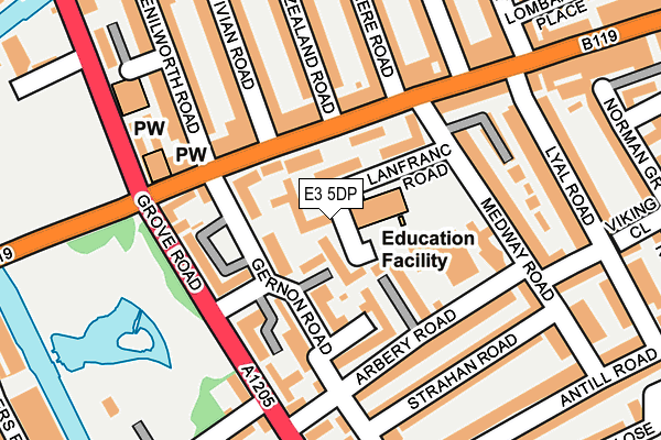 E3 5DP map - OS OpenMap – Local (Ordnance Survey)