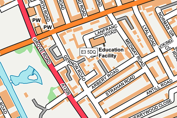 E3 5DQ map - OS OpenMap – Local (Ordnance Survey)