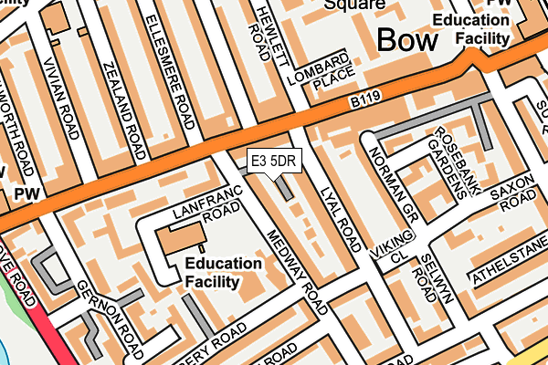 E3 5DR map - OS OpenMap – Local (Ordnance Survey)