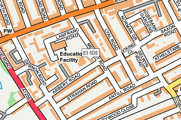 E3 5DS map - OS OpenMap – Local (Ordnance Survey)