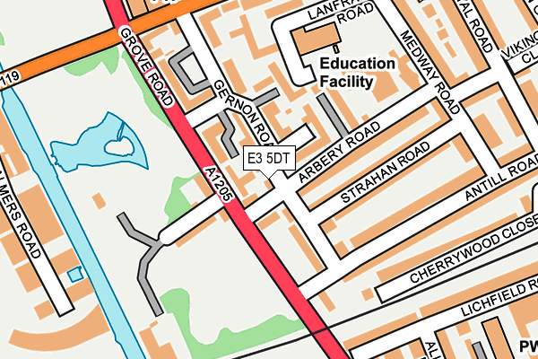 E3 5DT map - OS OpenMap – Local (Ordnance Survey)