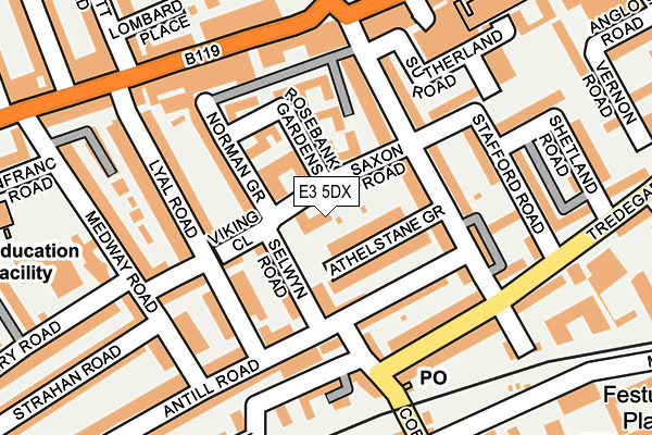 E3 5DX map - OS OpenMap – Local (Ordnance Survey)