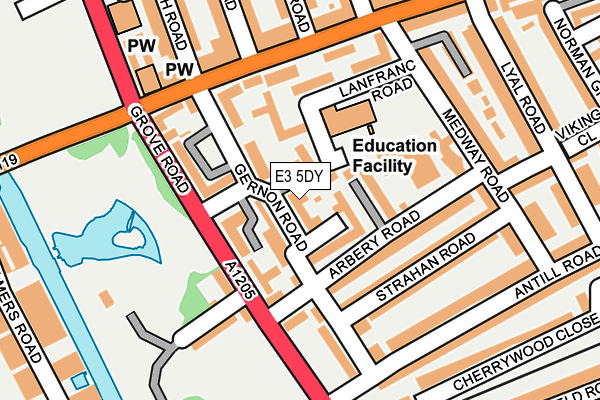 E3 5DY map - OS OpenMap – Local (Ordnance Survey)