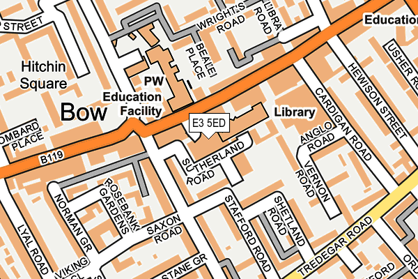 E3 5ED map - OS OpenMap – Local (Ordnance Survey)